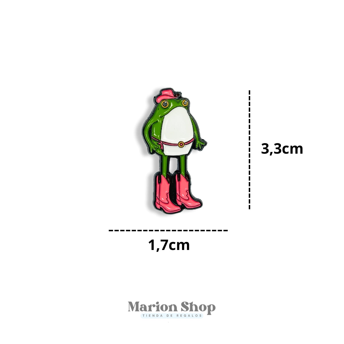 Pin Rana Vaquera con Sombrero y Botas