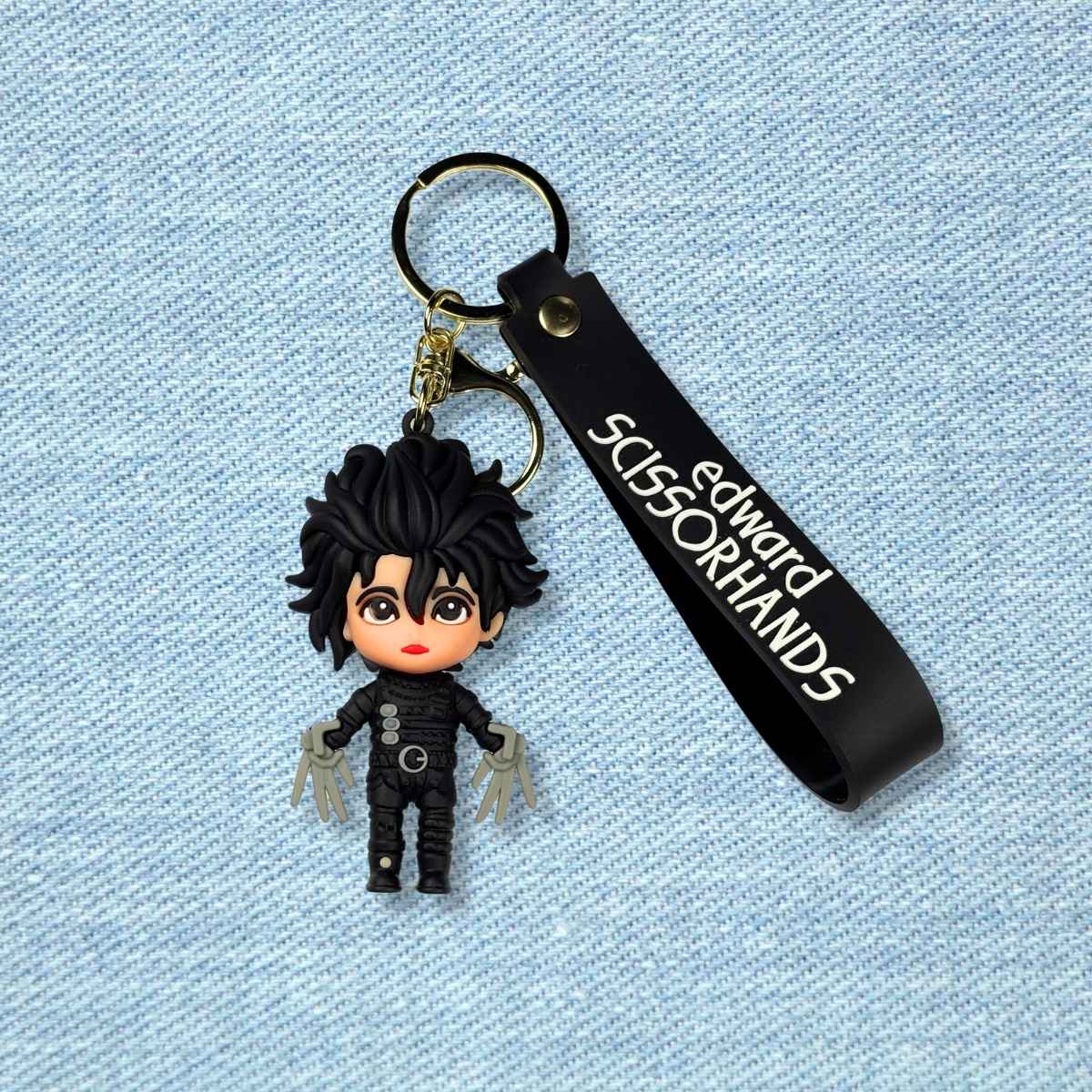 Llavero de goma El joven Manos de Tijera