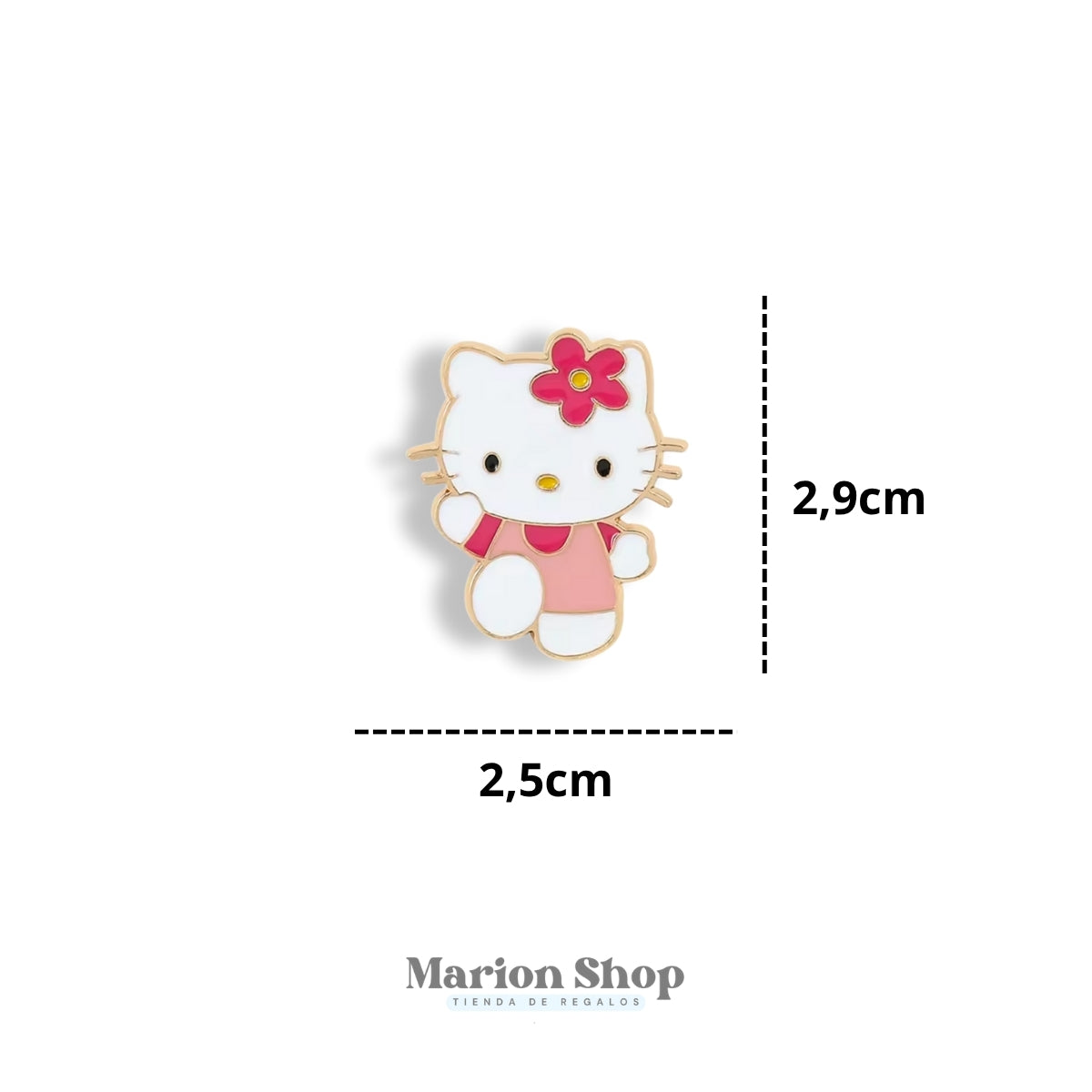 Pin Hello Kitty con flor