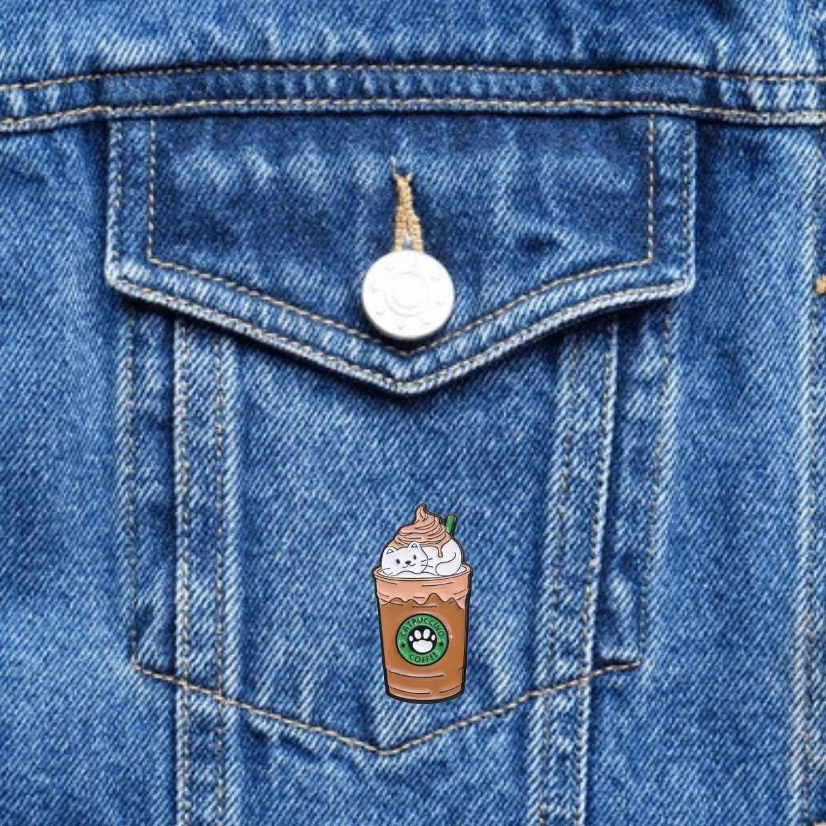 Pin Catpuccino Coffee