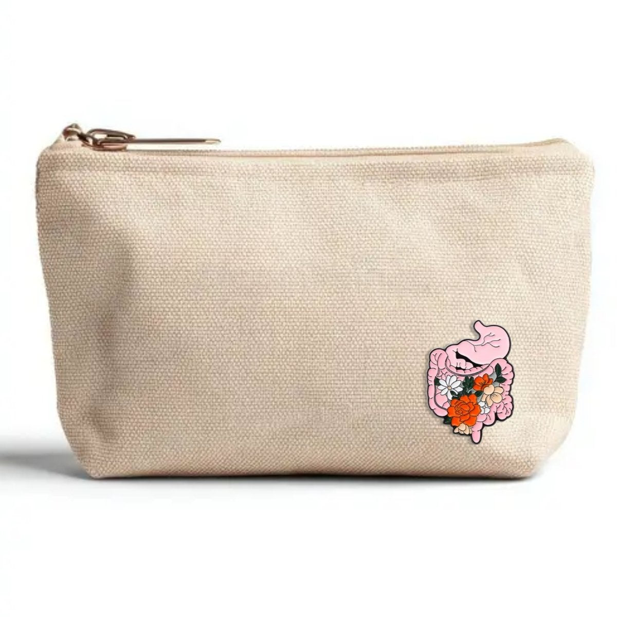 Pin Estómago con flores