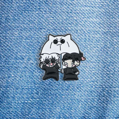 Pin Gojo y Megumi con gato – Jujutsu Kaisen