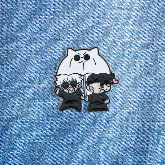 Pin Gojo y Megumi con gato – Jujutsu Kaisen