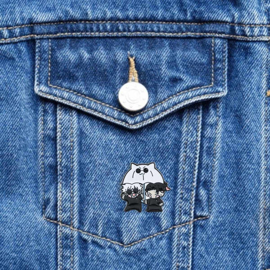 Pin Gojo y Megumi con gato – Jujutsu Kaisen